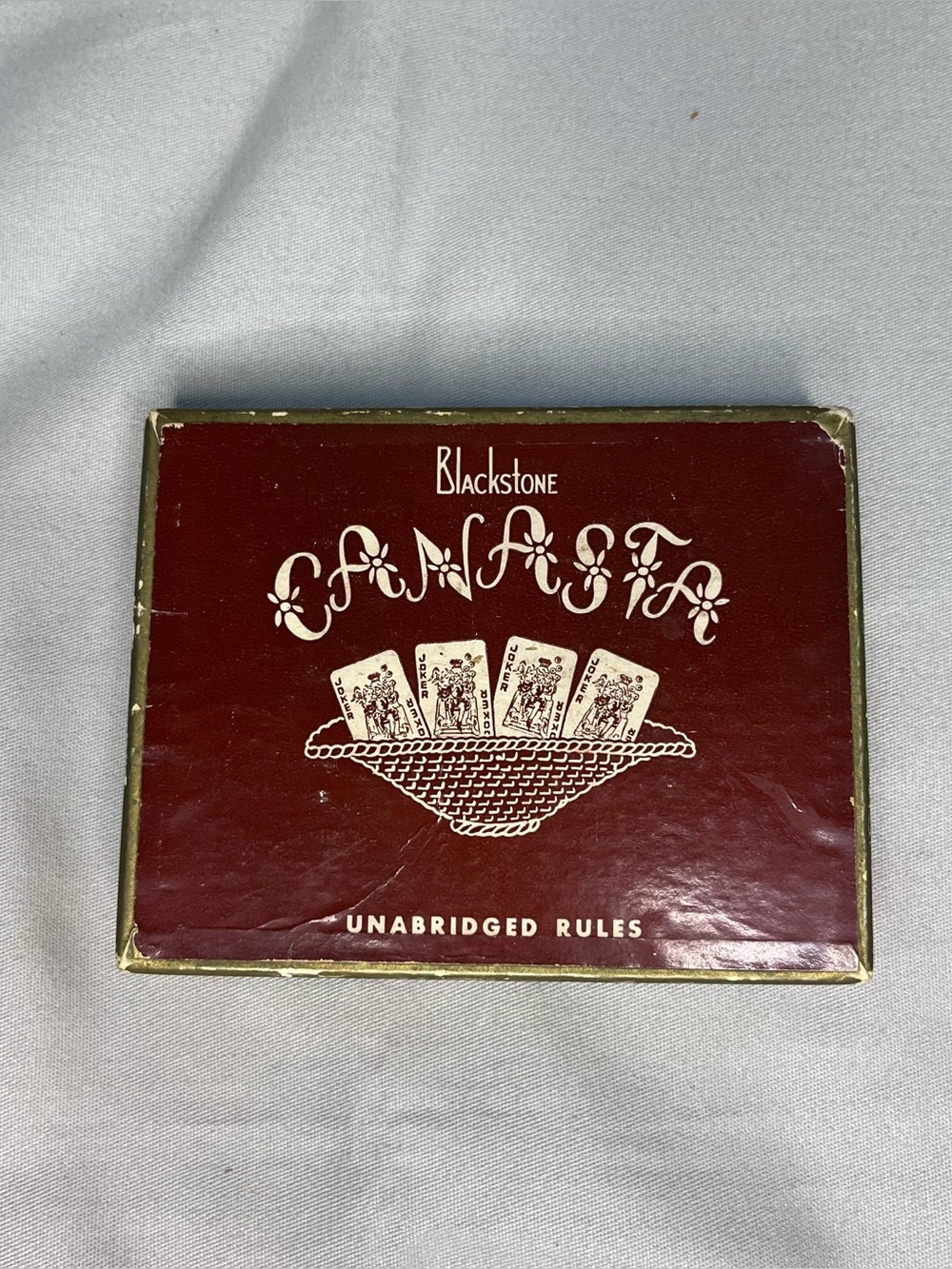 Vintage 1950s Blackstone Canasta Playing Cards (2 complete decks, rule book)